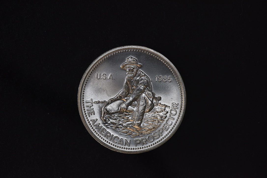 1985 Engelhard 1 oz Silver Round The American Prospector