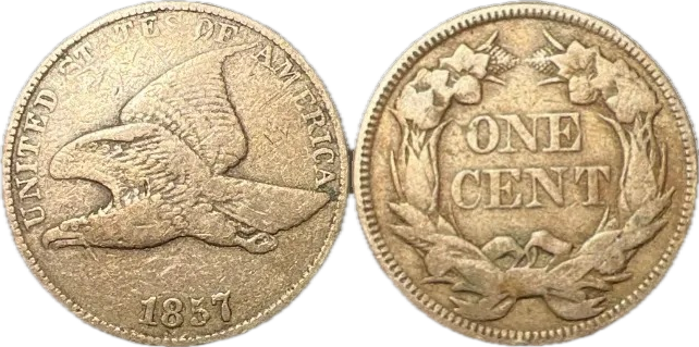 1957 1C Flying Eagle Cent VF-30