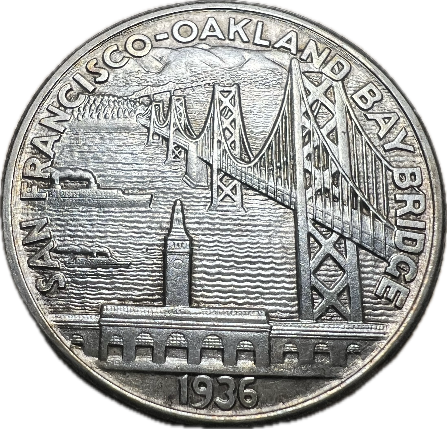 1936 50C Bay Bridge San Francisco-Oakland Commemorative RAW VF35