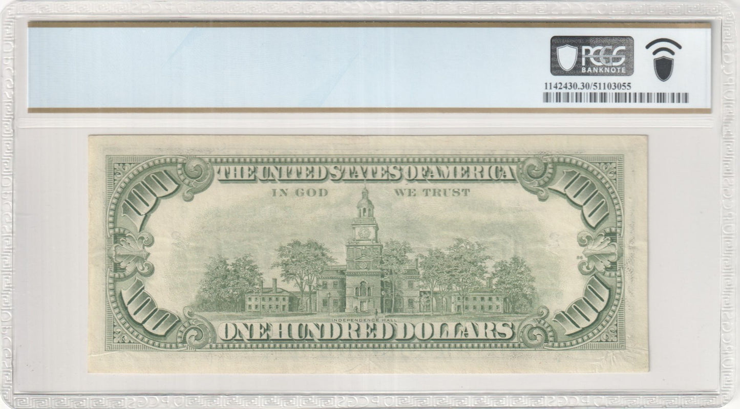 1981 $100 Federal Reserve Note Fr. 2169-B PCGS VF30 PPQ New York