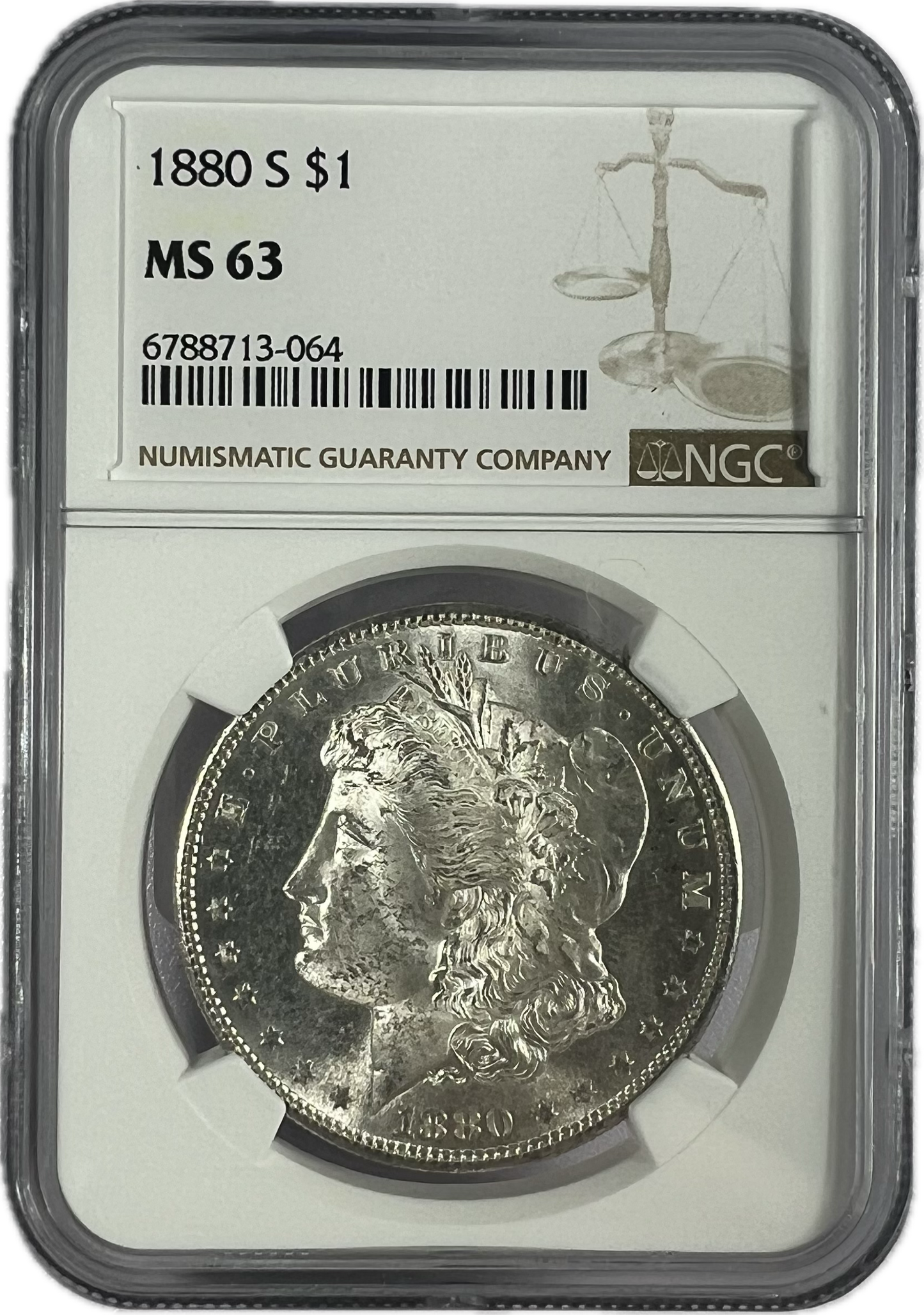 1880-S $1 Morgan Dollar NGC MS63