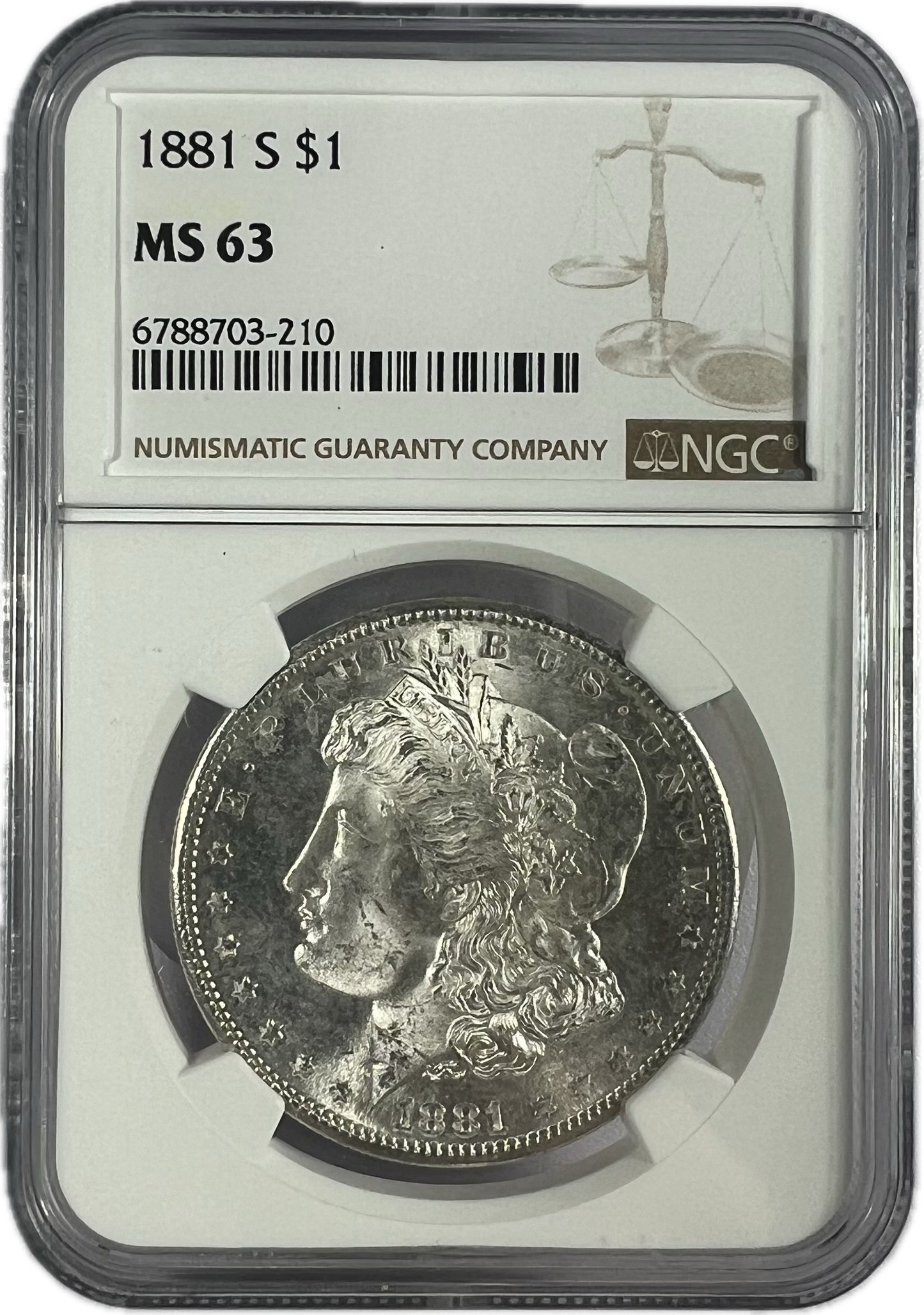 1881-S $1 Morgan Dollar NGC MS63