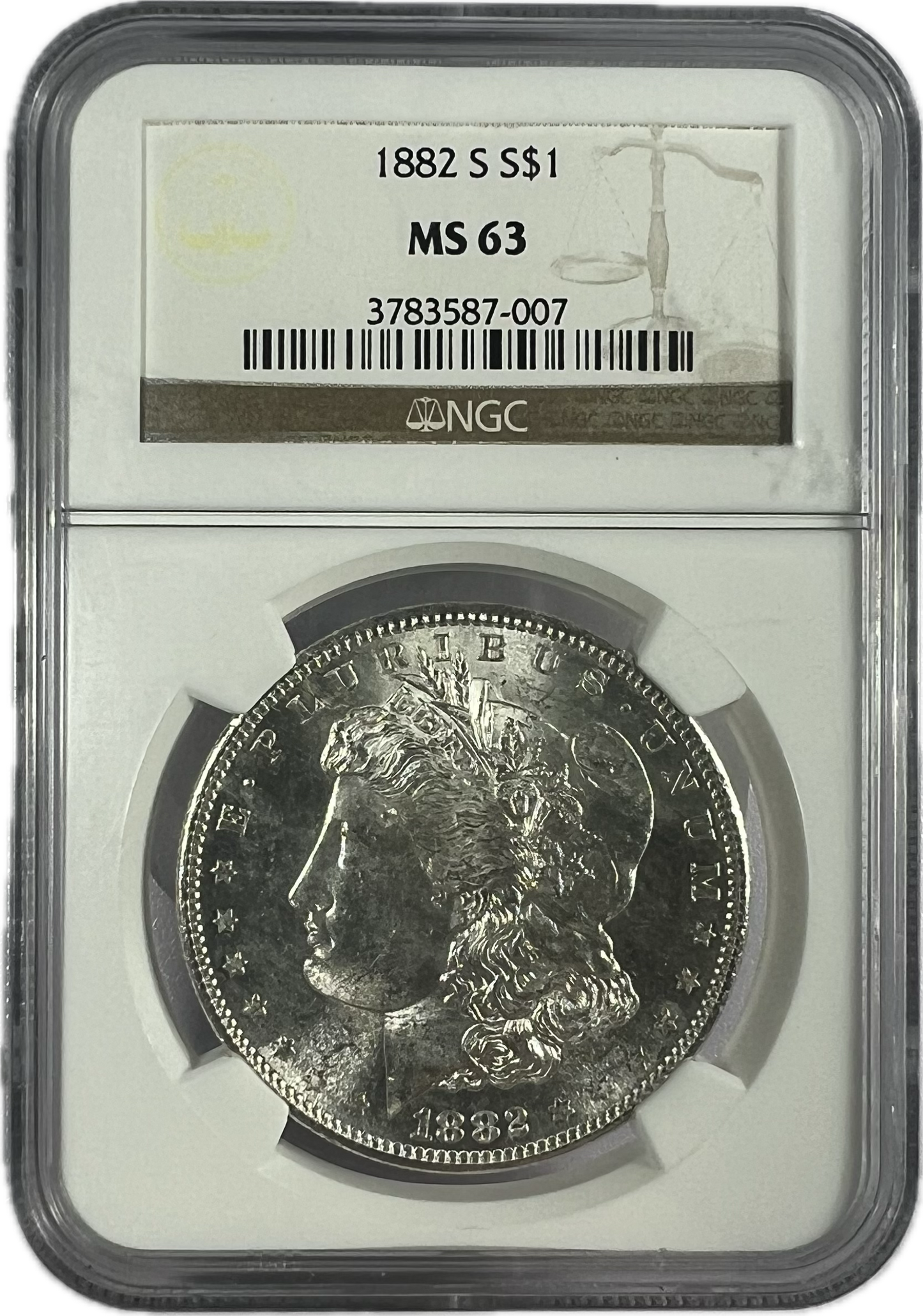 1882-S $1 Morgan Dollar NGC MS63