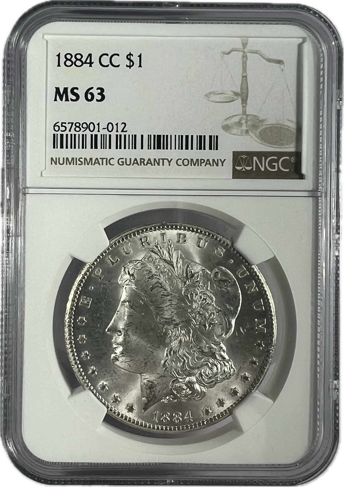 1884-CC $1 Morgan Dollar NGC MS63