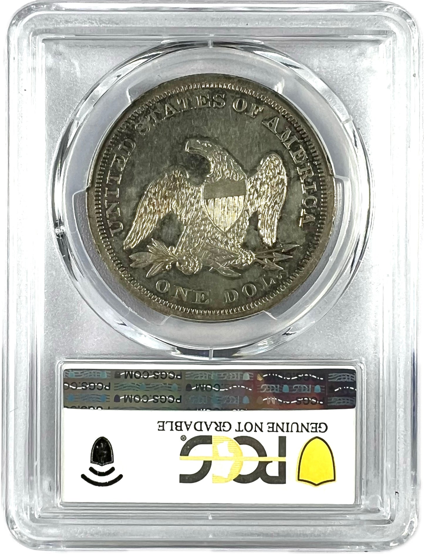1849 $1 Seated Dollar PCGS Genuine Tooled-AU Detail
