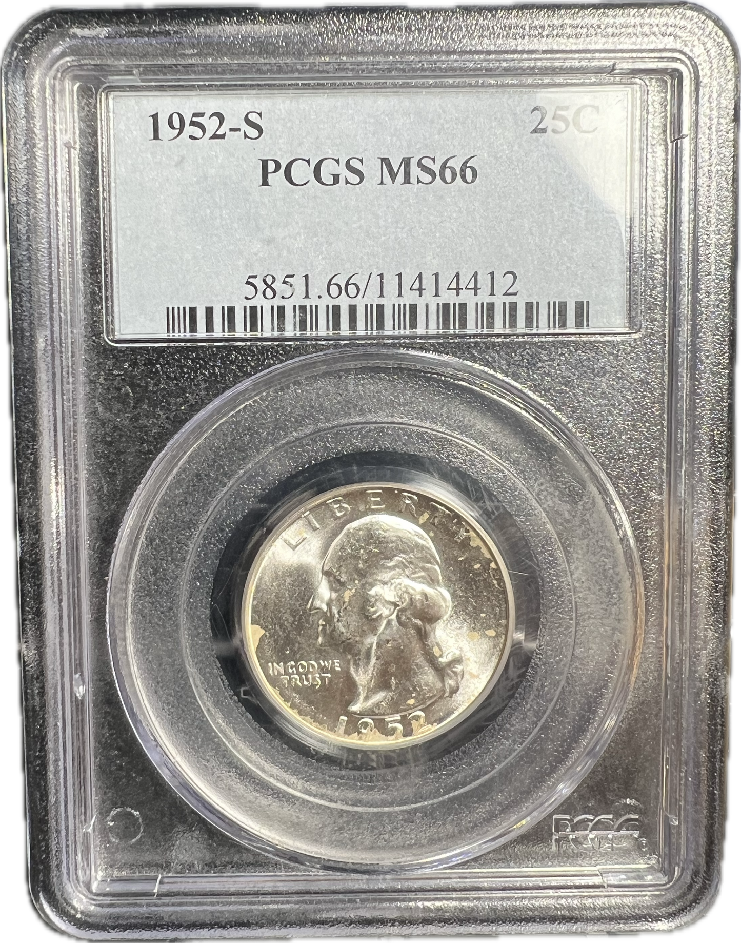 1952-S 25C Washington Quarter PCGS MS66