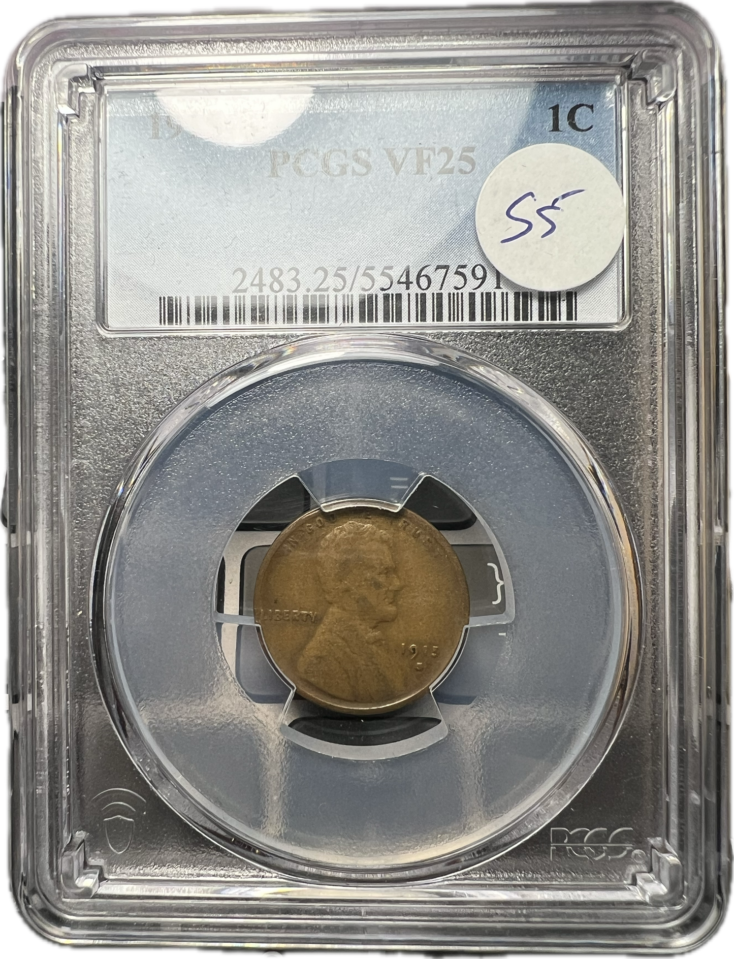 1915-S 1C Lincoln Cent PCGS VF25