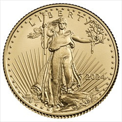 2024 – 1/10 oz Gold American Eagle Coin – (BU)
