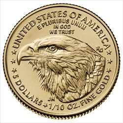 2024 – 1/10 oz Gold American Eagle Coin – (BU)