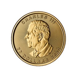 2025 – Gold Canadian Maple Leaf 1/2 oz (BU)