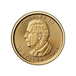 2025 – Gold Canadian Maple Leaf 1/4 oz (BU)
