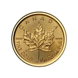 2025 – Gold Canadian Maple Leaf 1/10 oz (BU)