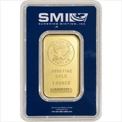 1 oz SMI Gold Mercury Bar – .9999 Fine Gold