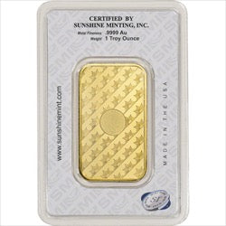 1 oz SMI Gold Mercury Bar – .9999 Fine Gold