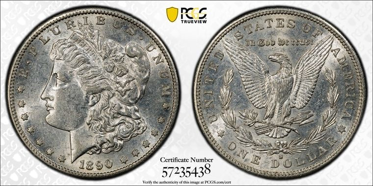 1890-S $1 Morgan Dollar PCGS AU55