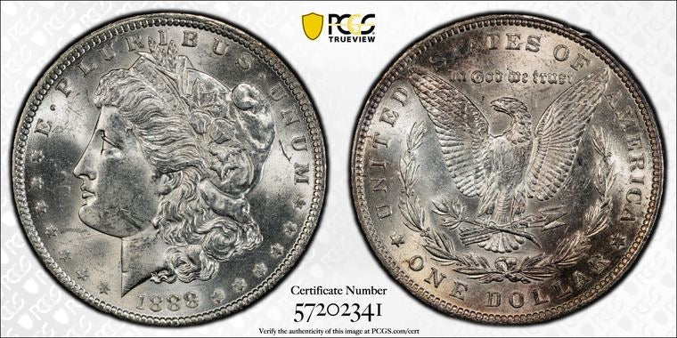 1888 $1 Morgan Dollar PCGS MS63