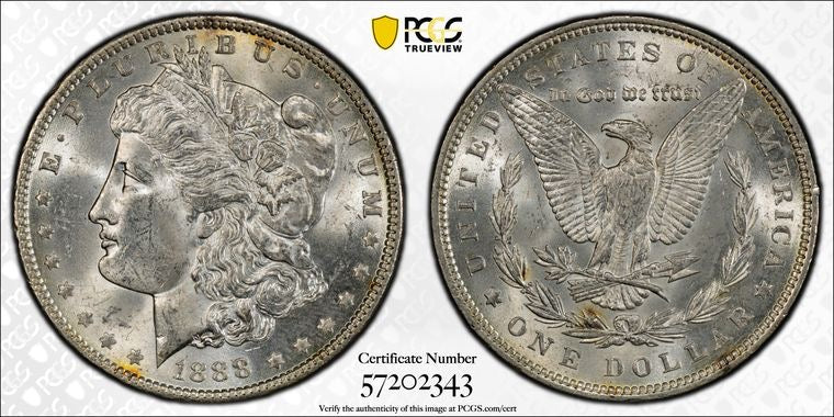 1888 $1 Morgan Dollar PCGS MS63