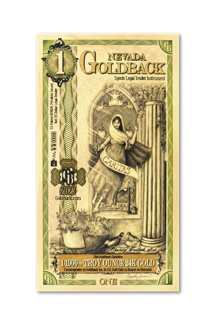 One Nevada Goldback Caritas (Charity)