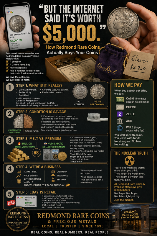 How Coin Shops Buy Coins | Sell Coins in Kirkland WA