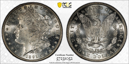 1891-S $1 Morgan Dollar PCGS MS62