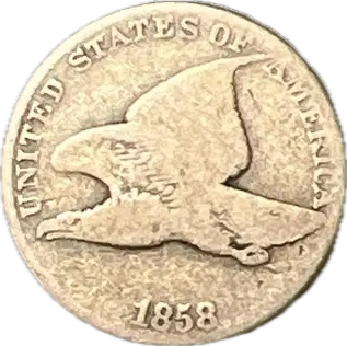 1858 1C Flying Eagle Cent F-12