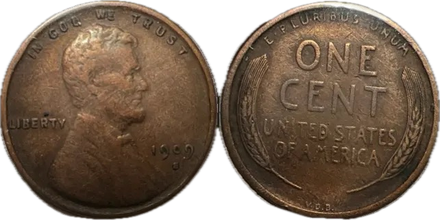 1909–S-VDB 1C Wheat Cent VF-35