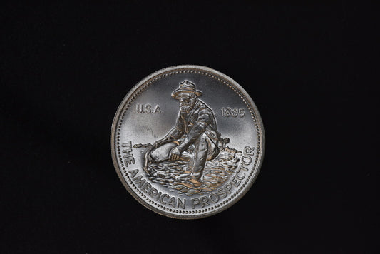 1985 Engelhard 1 oz Silver Round The American Prospector