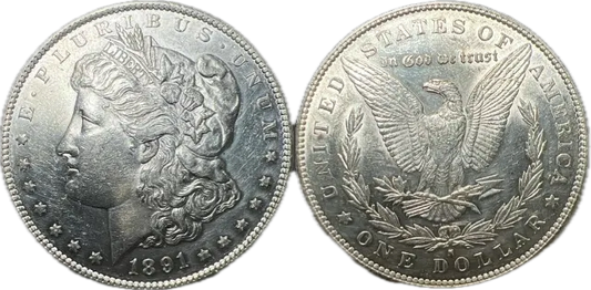 1891-S $1 Morgan Dollar AU-55