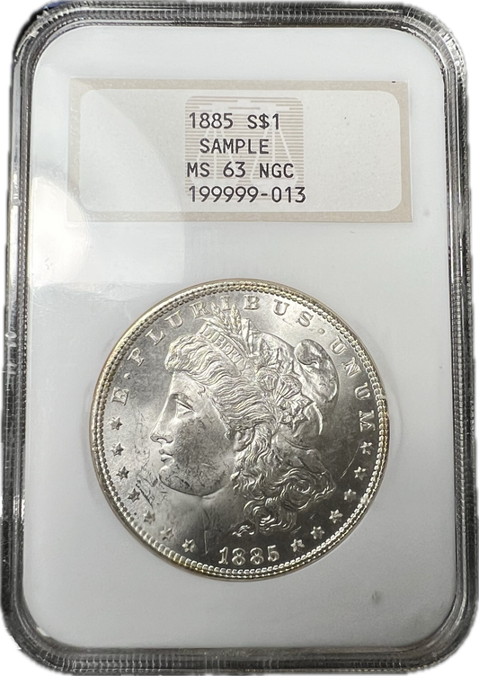 1885 $1 Morgan Dollar NGC SAMPLE MS63