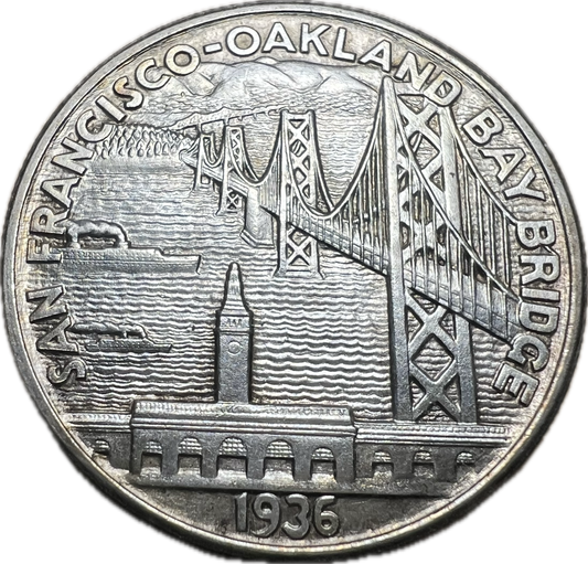 1936 50C Bay Bridge San Francisco-Oakland Commemorative RAW VF35