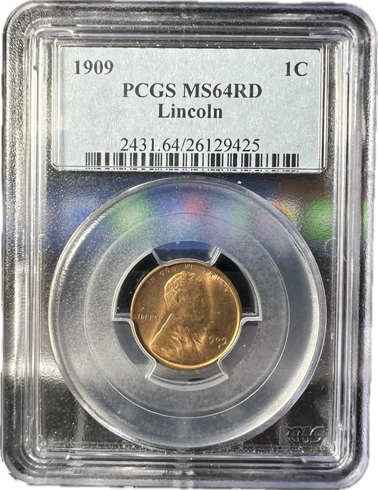 1909 1C Wheat Cent PCGS MS64RD