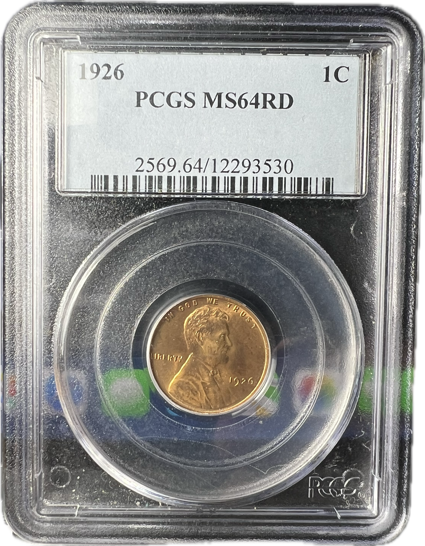 1926 1C Lincoln Cent PCGS MS64RD