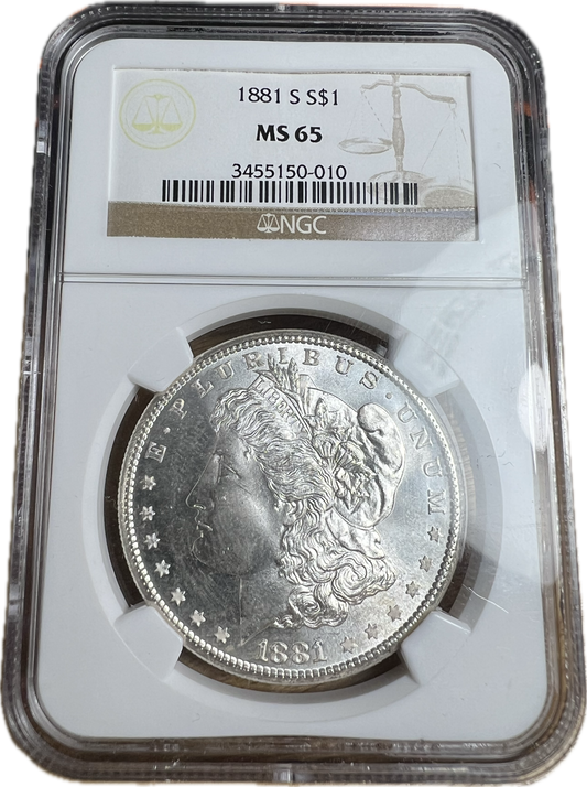 1881-S $1 Morgan Dollar NGC MS65