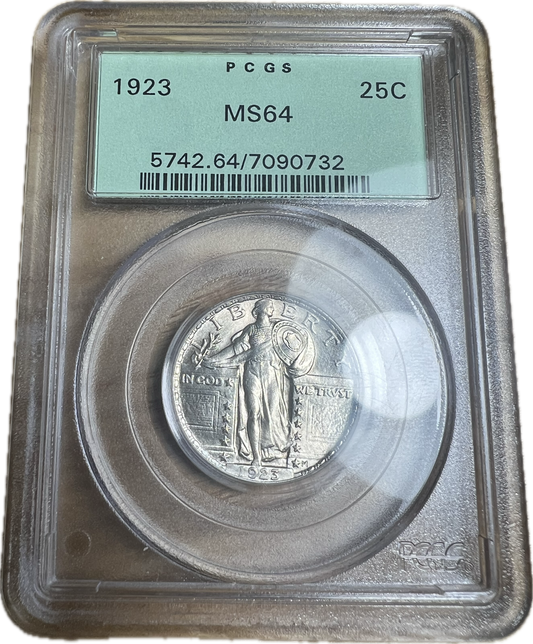 1923 25C Standing Liberty Quarter PCGS MS64 (gen 2 holder)