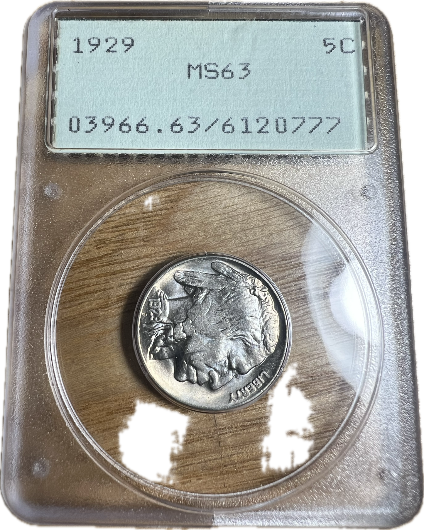 1929 5C Buffalo Nickel PCGS MS63