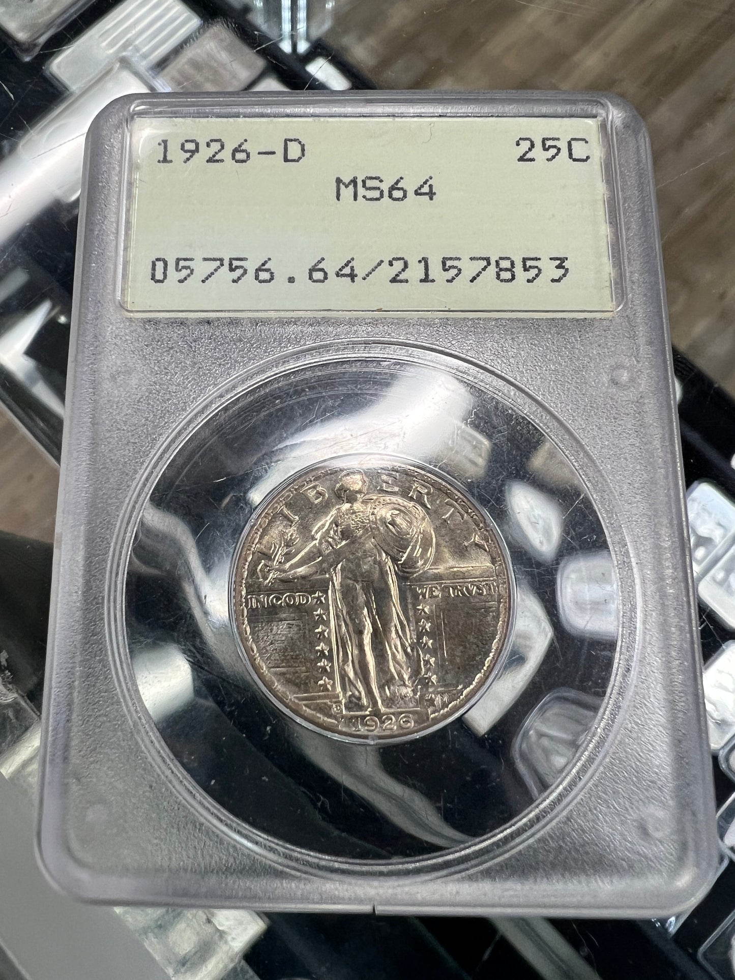 1926-D 25C Standing Liberty Quarter PCGS MS64 (Soapbox)