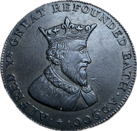 Great Britain Bath Halfpenny Conder Token D&H 65 Alfred the Great