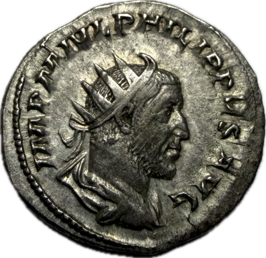 Philip I “The Arab” Antoninianus — AEQVITAS AVGG Reverse