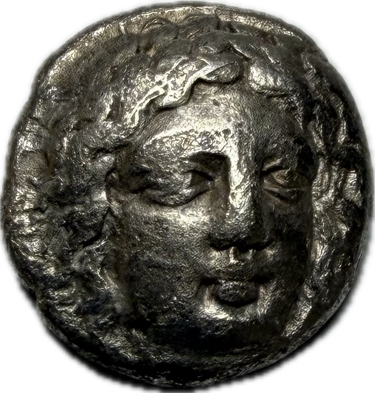 Caria, Satraps of Caria Hekatomnos AR Drachm — Apollo / Zeus Labraundos, 395–377 BC