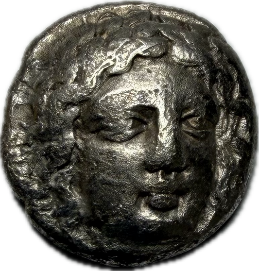 Caria, Satraps of Caria Hekatomnos AR Drachm — Apollo / Zeus Labraundos, 395–377 BC
