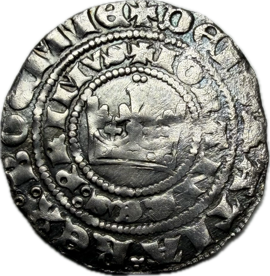 Bohemia Prague Groschen Silver Coin — Medieval Hammered Lion Type