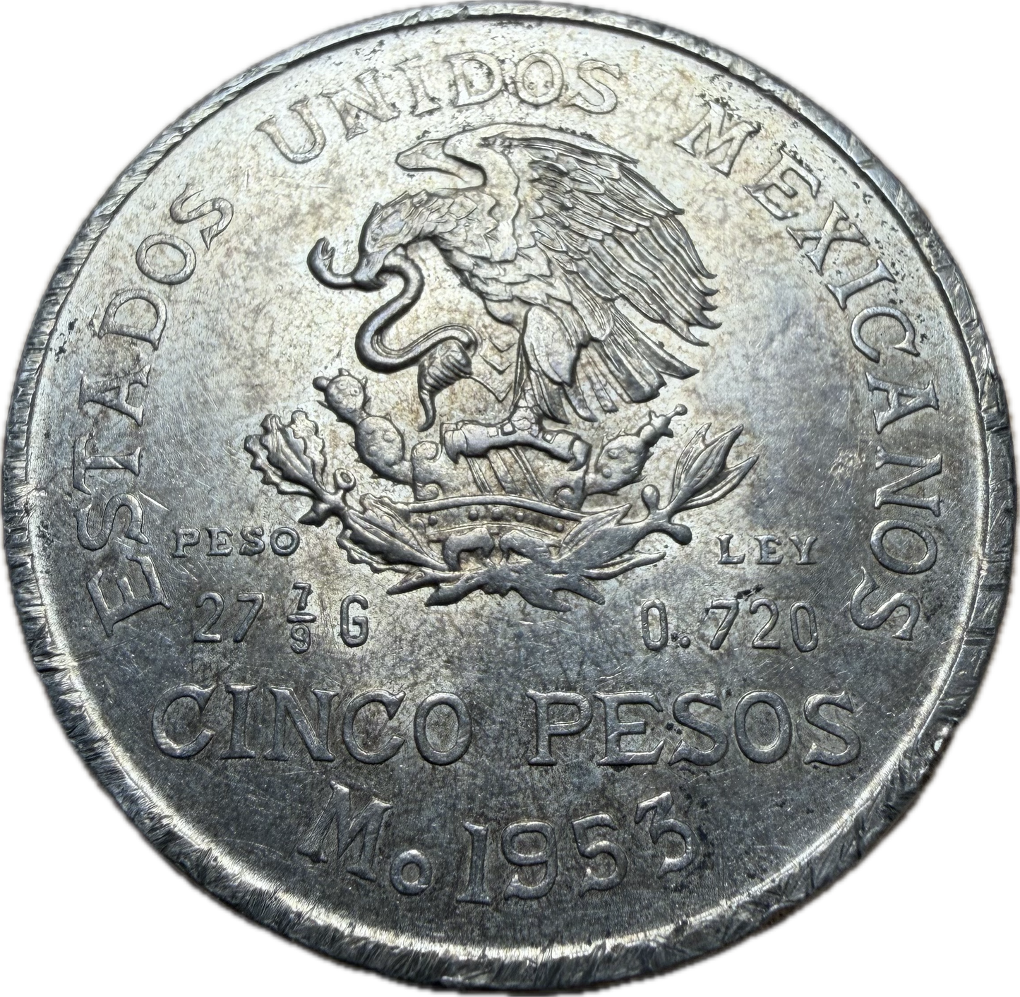 1953-Mo Mexico 5 Pesos – AU55 Technical Assessment (With a Healthy Dose of Sarcasm)