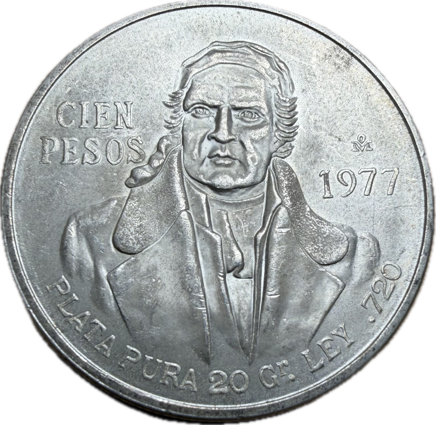 1977-Mo Mexico 100 Pesos — AU-58