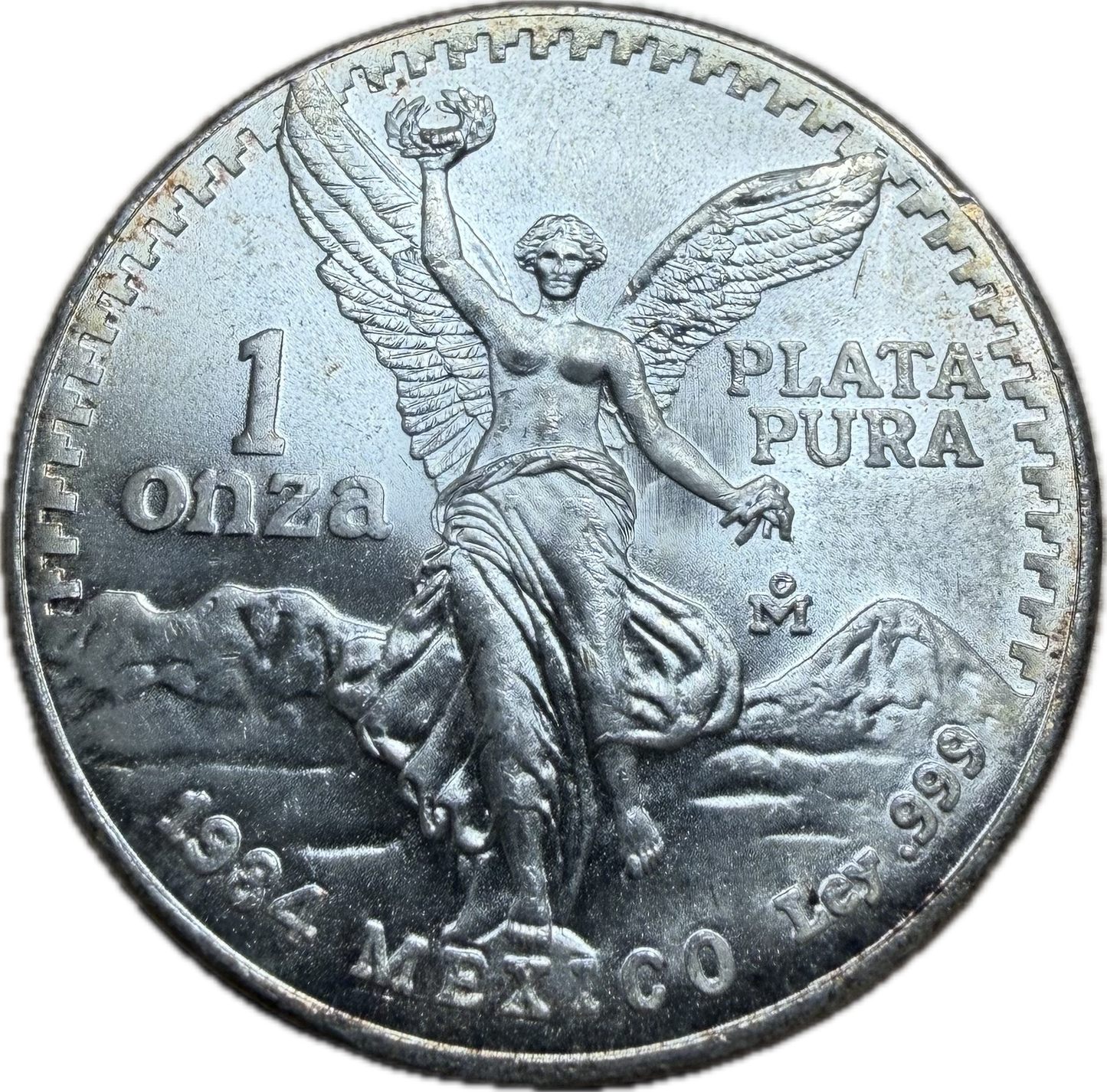 1984-Mo Mexico 1 Onza Silver “Liberty” MS63