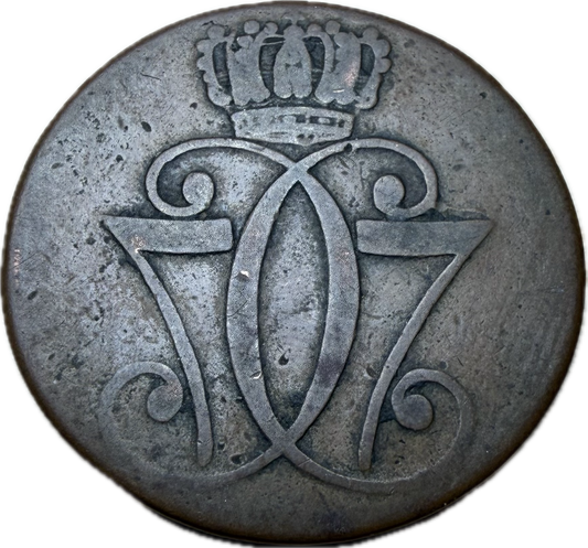 1771 Denmark 1 Skilling Christian VII VF20