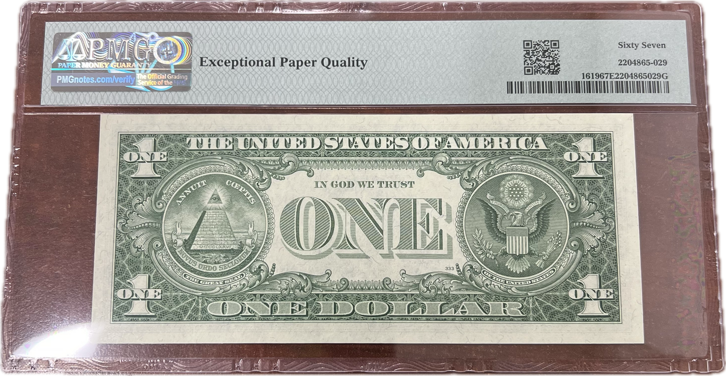 $1 1957 Silver Certificate PMG EPQ67