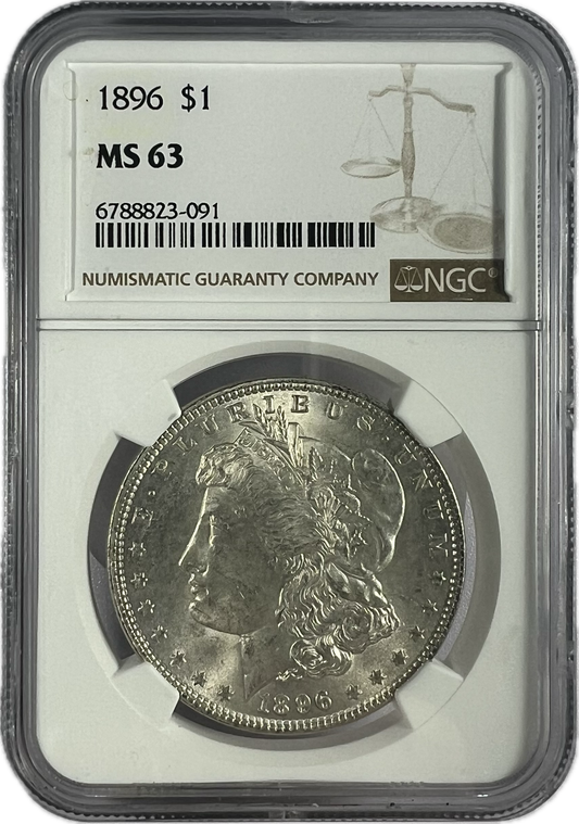 1896 $1 Morgan Dollar NGC MS63