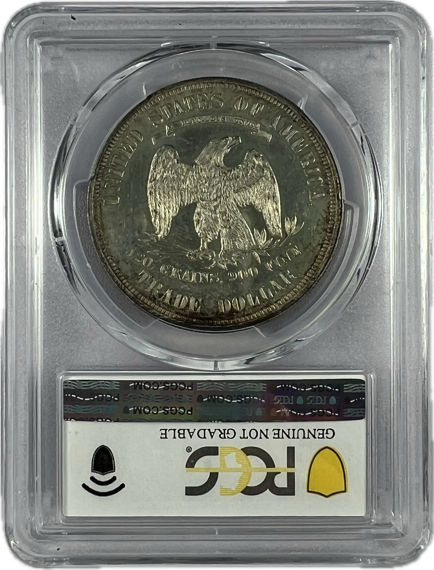 1876 $1 Trade Dollar PCGS PR Genuine Scratch-UNC Detail