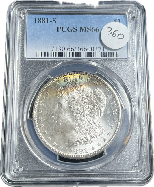 1881-S $1 Morgan Dollar PCGS MS66