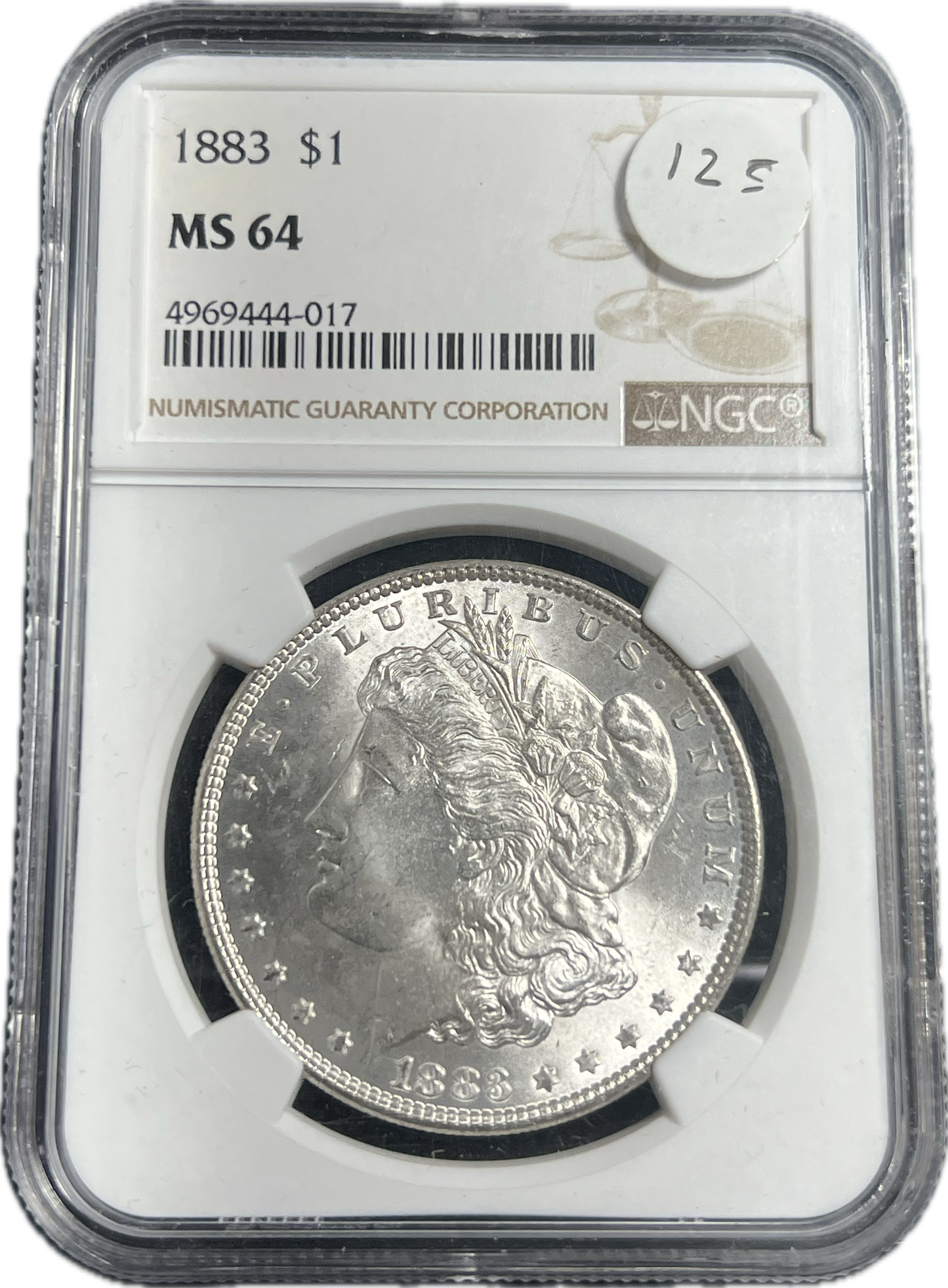1883 $1 Morgan Dollar NGC MS64